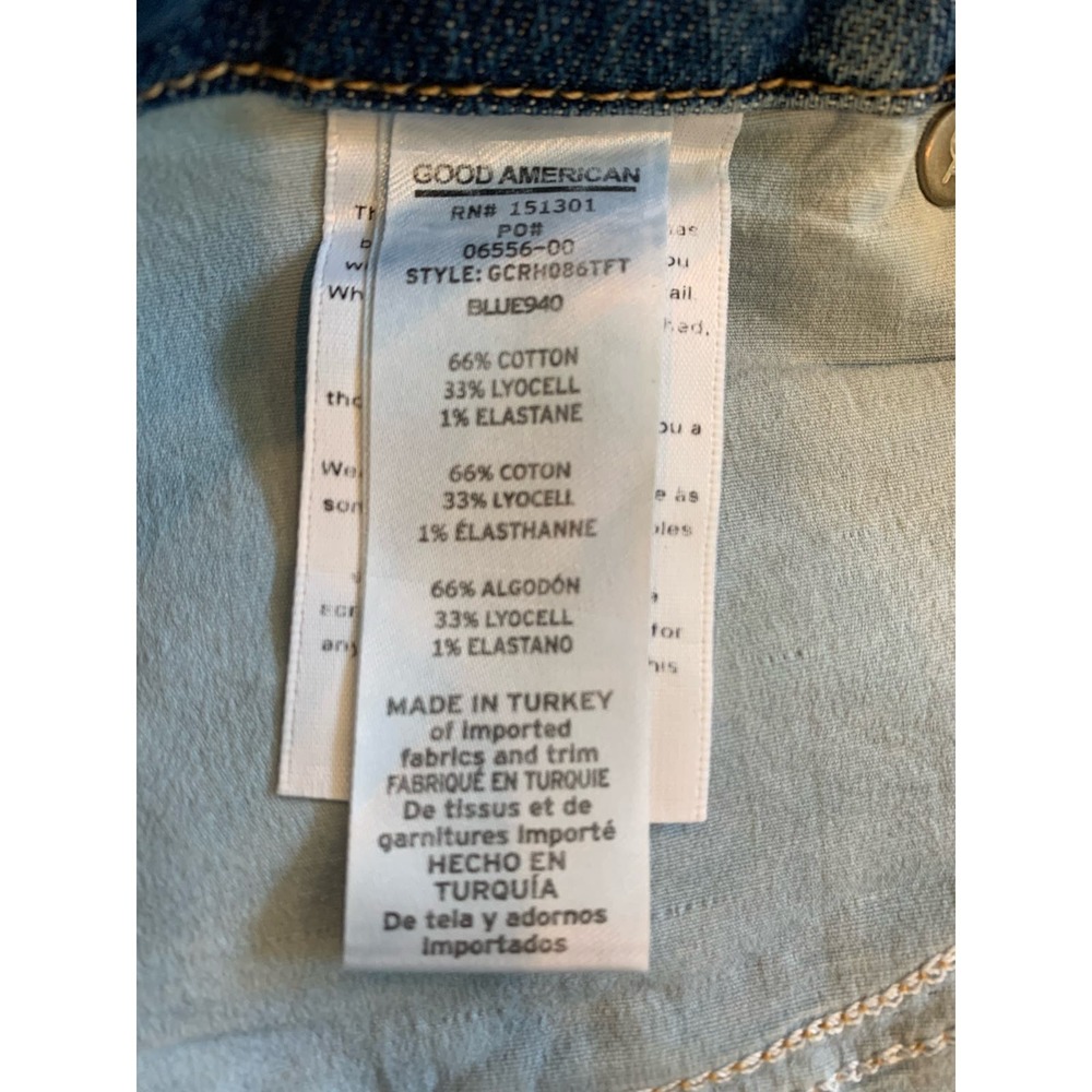Good American - Good Classic Raw Hem Jeans - Size 12 *NEW* - Picture 9 of 10